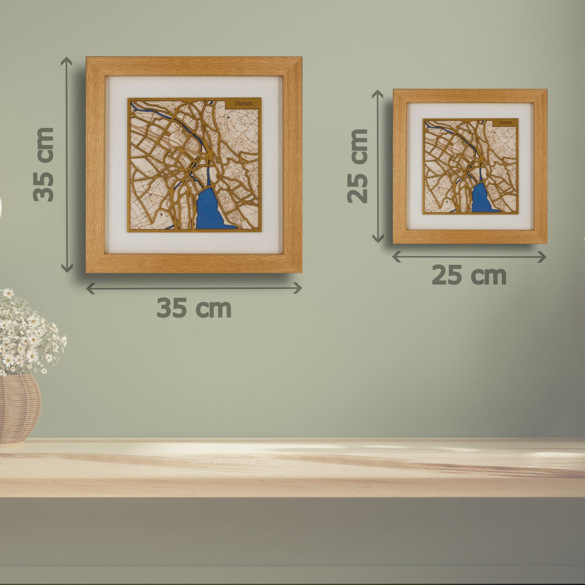 3D Wandkarte Zürich
